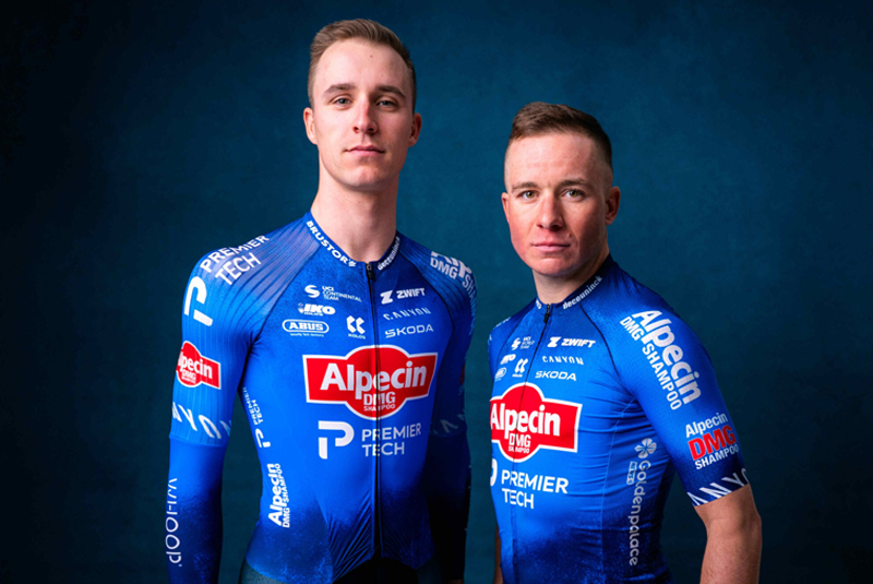 2 coureurs de l'équipe cycliste Alpecin-Premier Tech