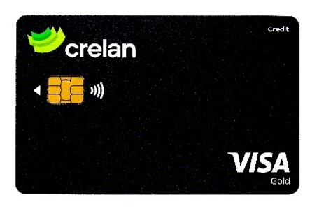 Voorkant van de zwarte Visa Gold kredietkaart