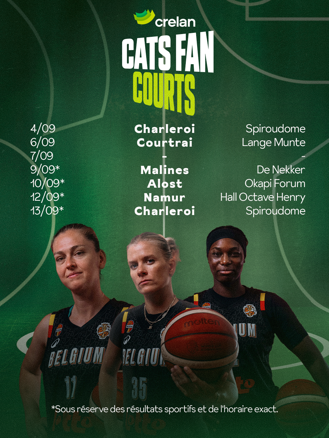 Programme Cats Fan Courts 2026