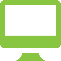 Icoon met televisiescherm