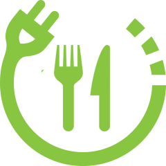 Icoon met afwasmachine