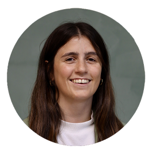 Ronde portretfoto van Silke bij Crelan