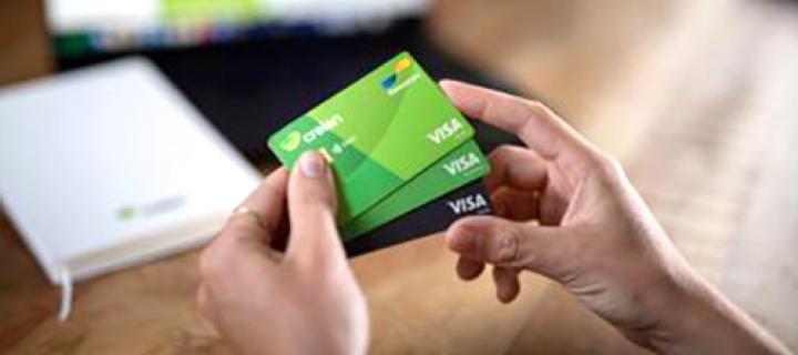 Voorkant van de diverse Crelan-betaalkaarten