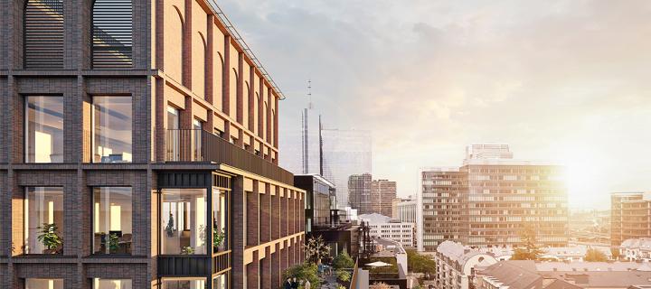 Impression du nouveau bâtiment de bureaux de Crelan